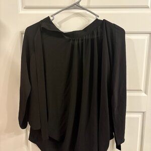Angashion Black Boxy Oversized Blouse Women’s Size Medium